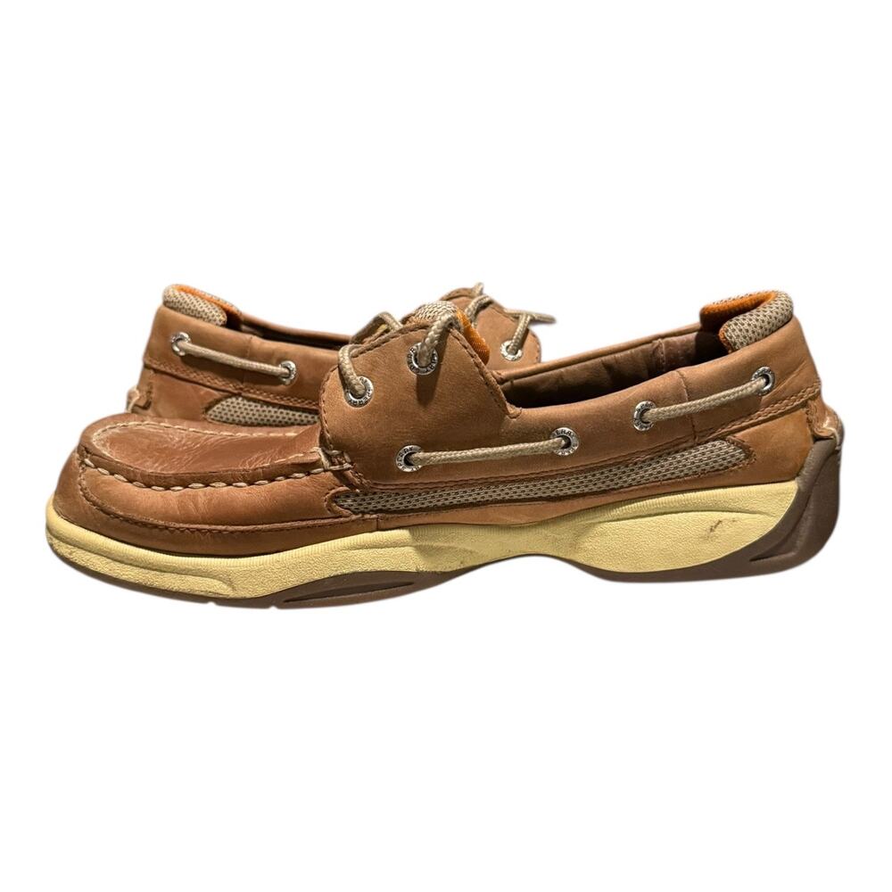SPERRY Billfish 3-Eye Boat Shoes Brown Leather Men’s Size 9 M Casual Deck Dock - Picture 7 of 9
